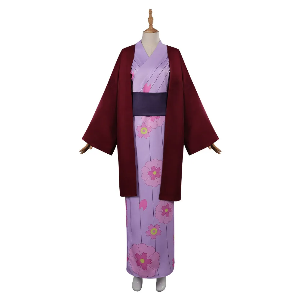 Demon Slayer Kanroji Mitsuri Cosplay Costume Kimono Outfits Halloween Carnival Suit