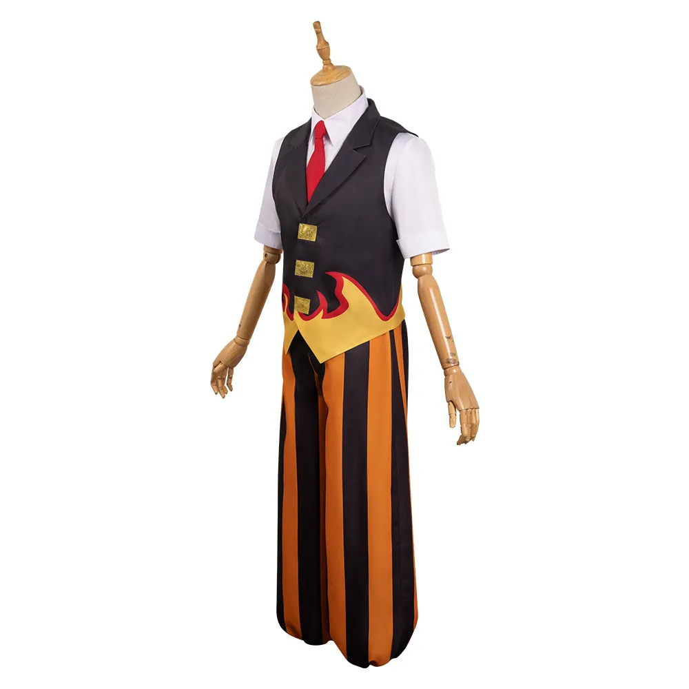 Demon Slayer: Kimetsu no Yaiba Rengoku Kyojuro Cosplay Costume Fancy Outfit Halloween Carnival Suit