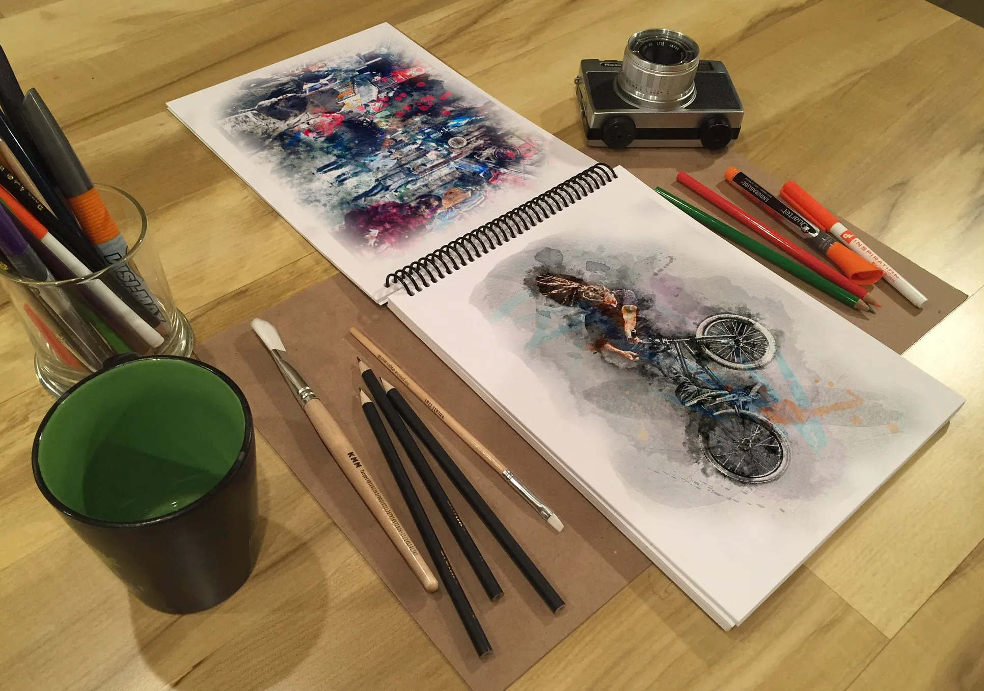 Design Ideation CREATE. Spiral Bound Sketchbook. Left Spine. Multi-Media. (8.5" x 11") SB-50100-LS