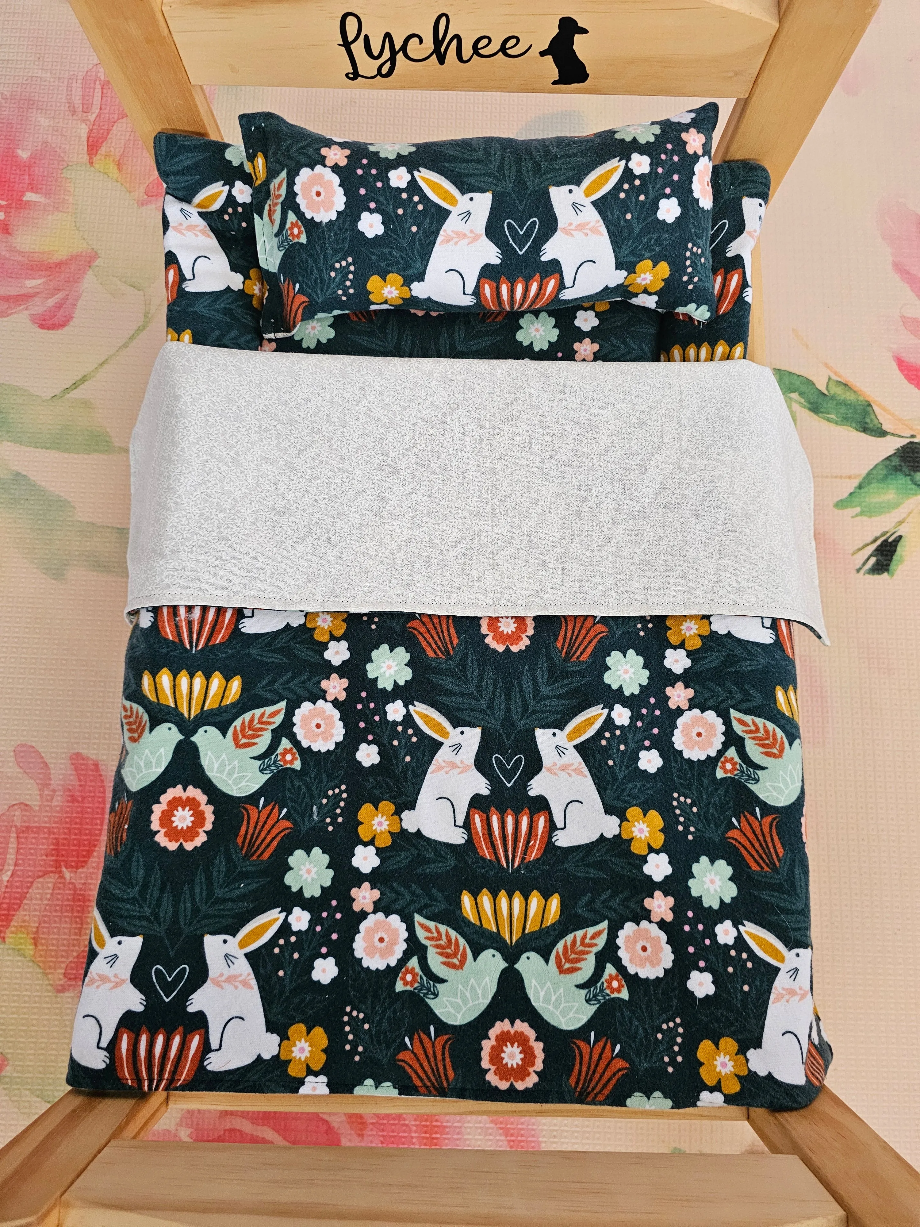 Design Your Own 100% Cotton Bunny Bedding Set for Wood Bunny Beds