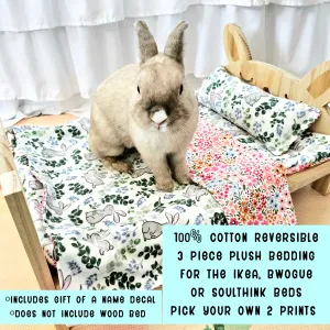 Design Your Own 100% Cotton Bunny Bedding Set for Wood Bunny Beds