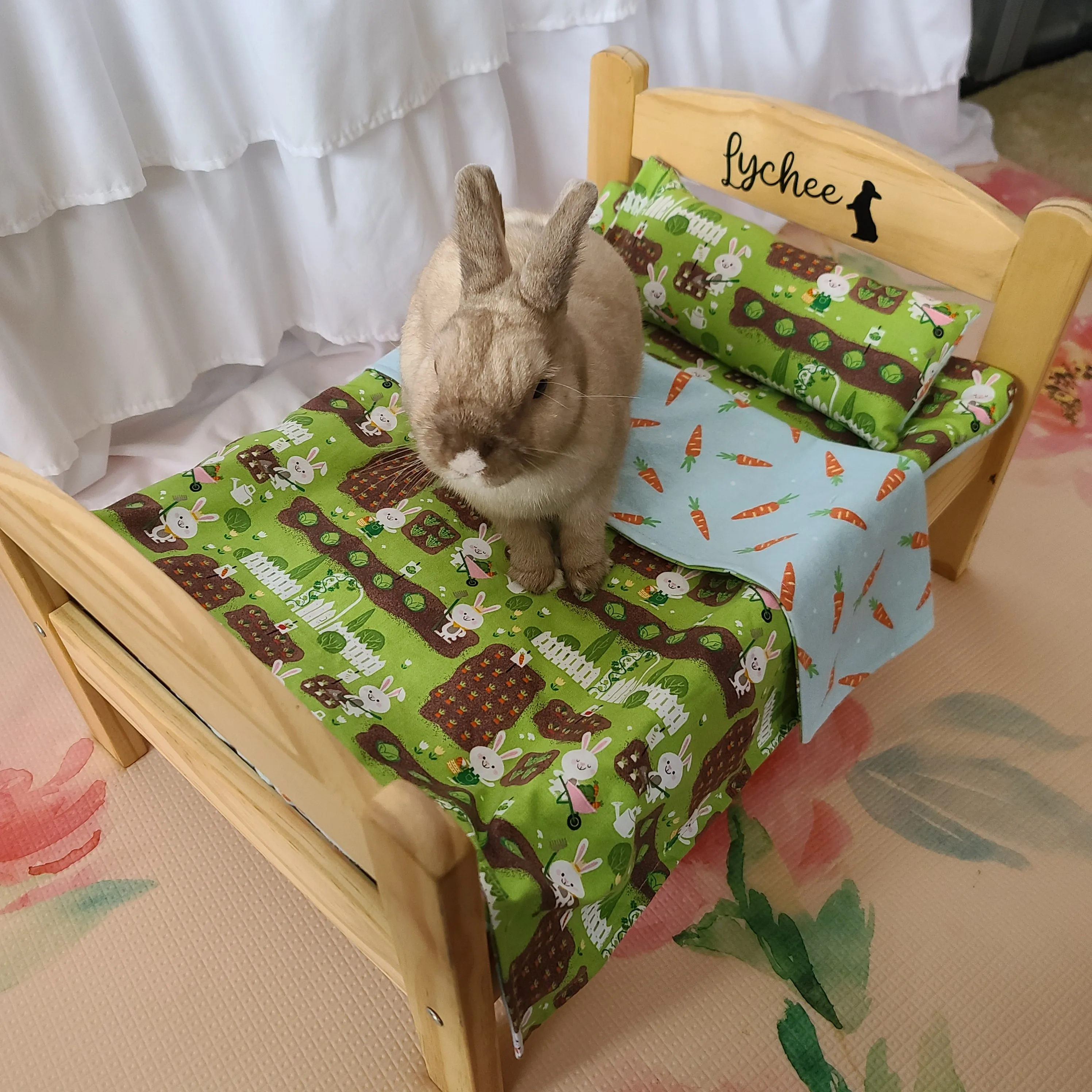 Design Your Own 100% Cotton Bunny Bedding Set for Wood Bunny Beds