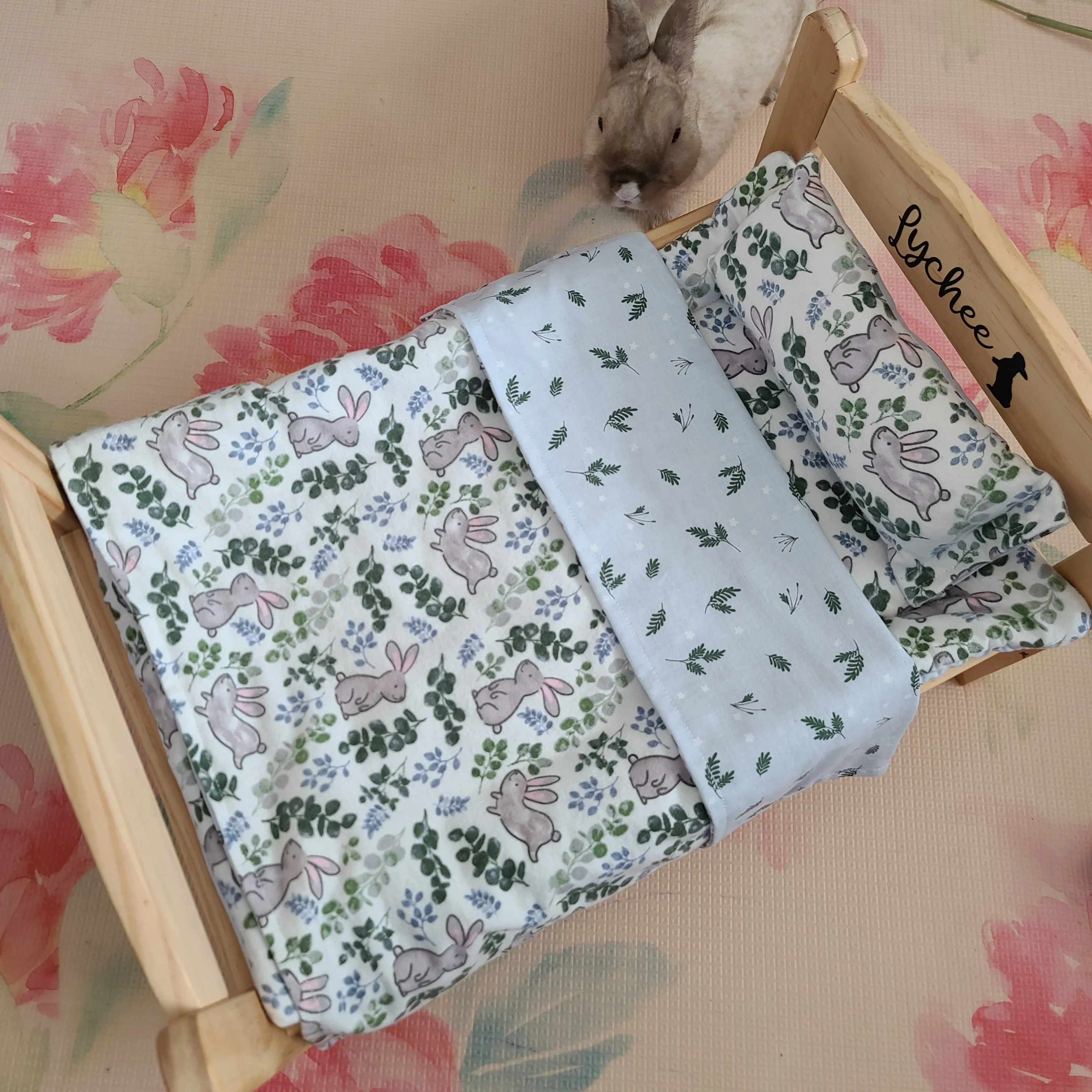 Design Your Own 100% Cotton Bunny Bedding Set for Wood Bunny Beds