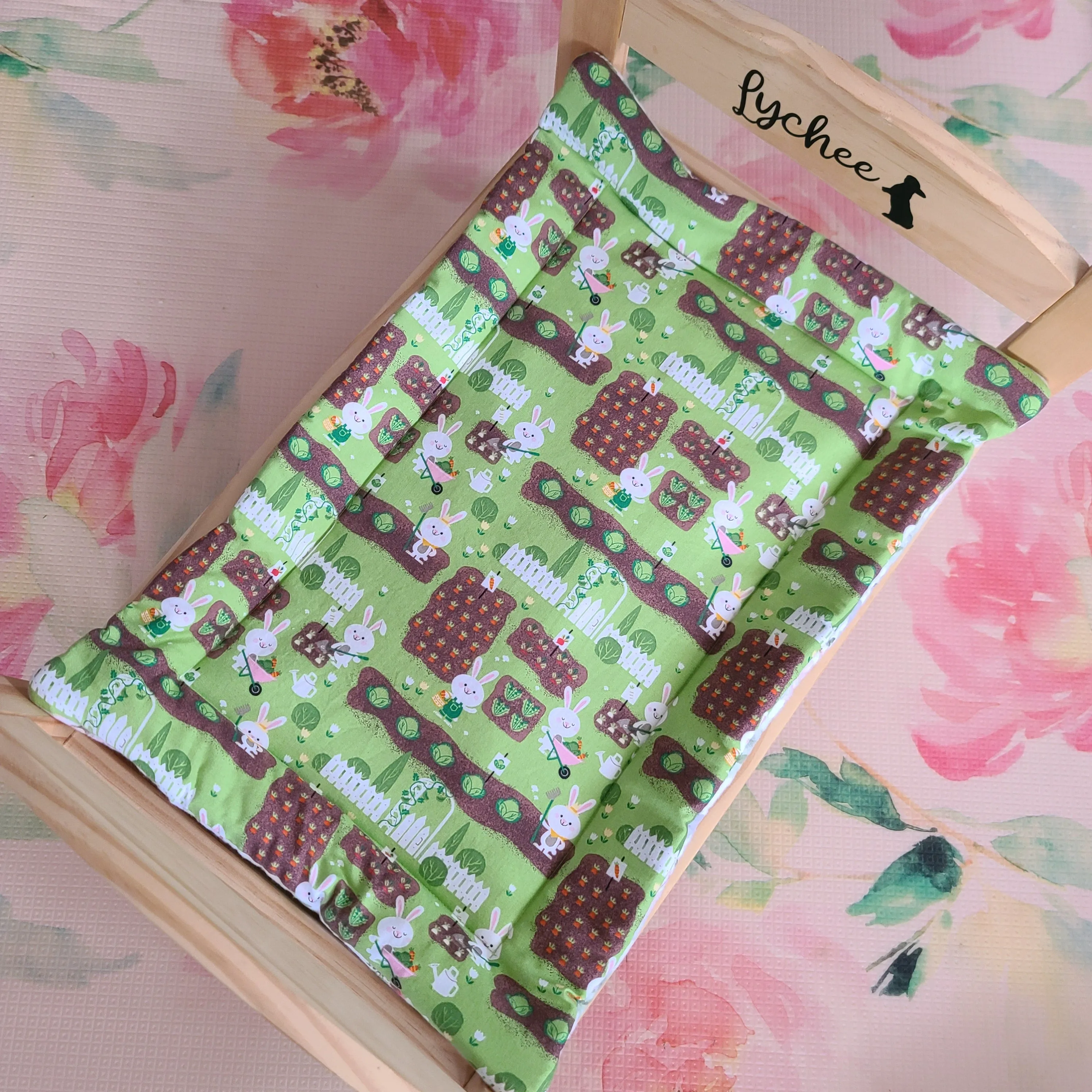 Design Your Own 100% Cotton Bunny Flop Pad in 6 Sizes - Small Mattress, Medium, Large or Xlarge Free US Shipping
