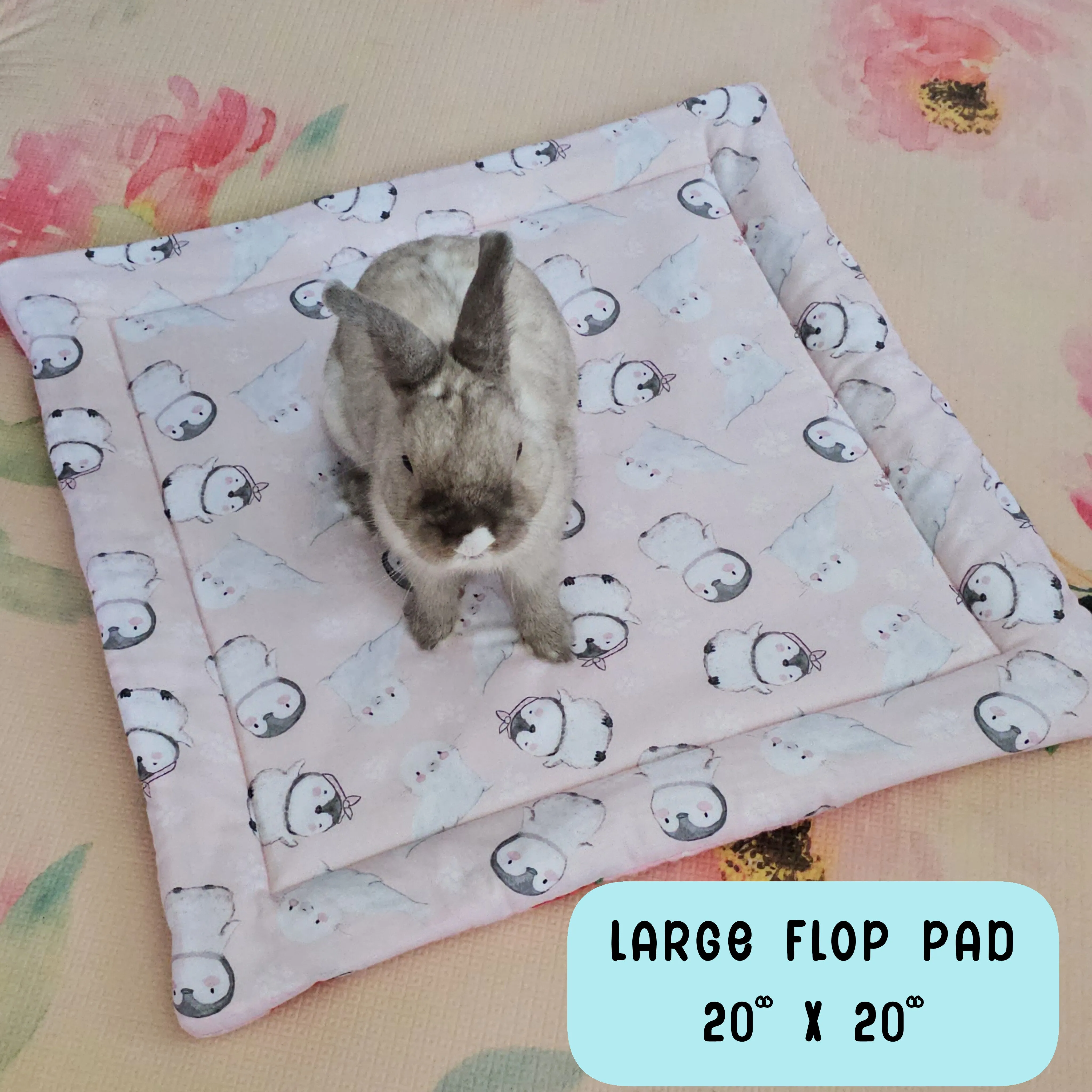 Design Your Own 100% Cotton Bunny Flop Pad in 6 Sizes - Small Mattress, Medium, Large or Xlarge Free US Shipping