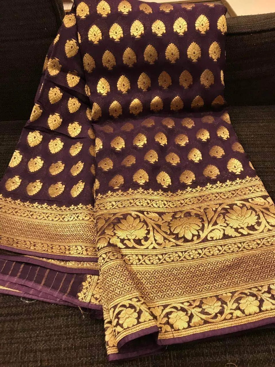 Designer Georgette Banarasi Khaddi Saree