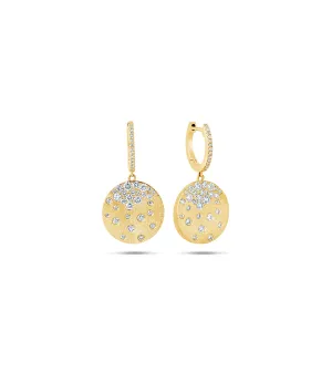 Diamond Celestial Disc Earring