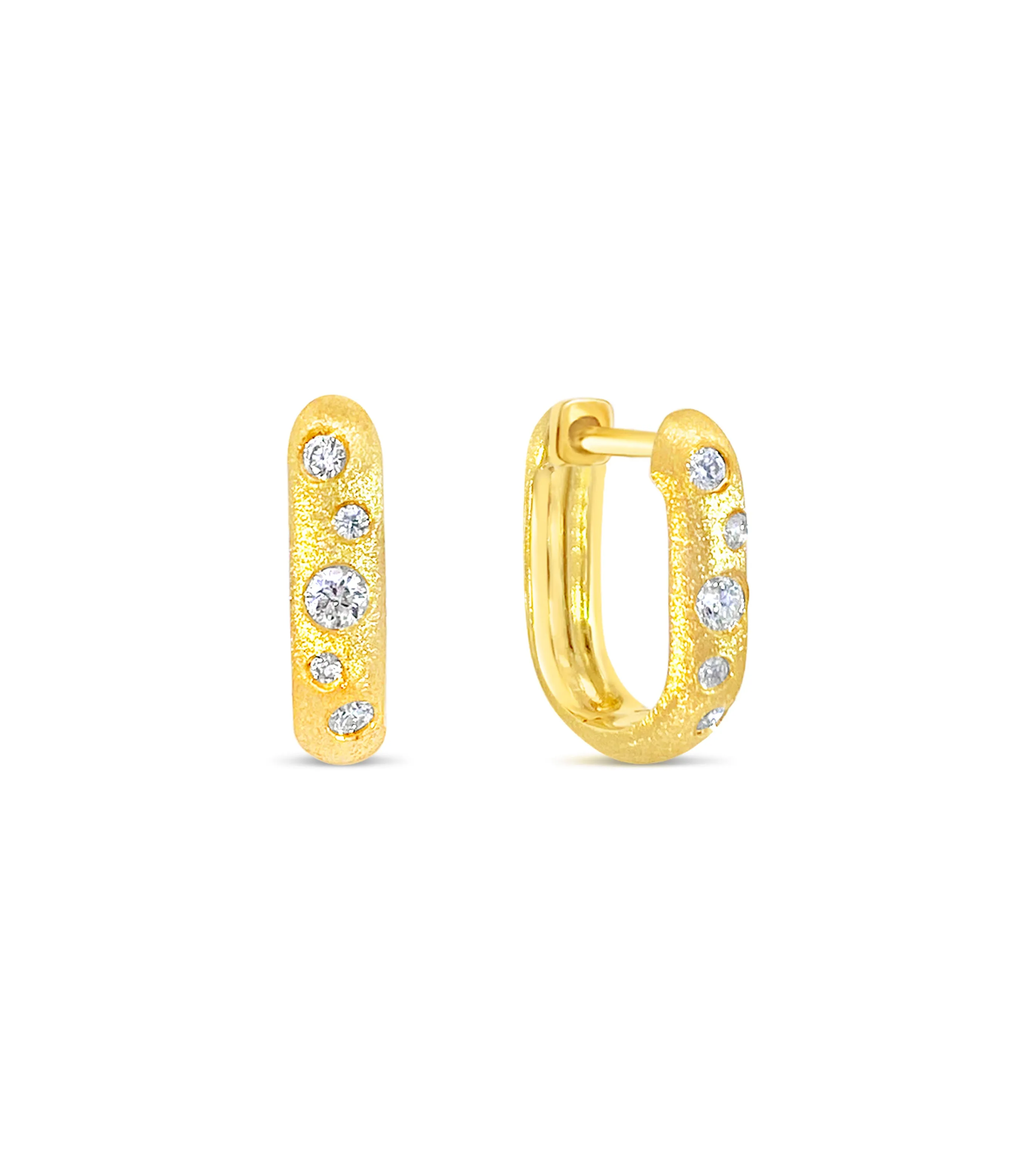 Diamond Scatter Huggie Earring
