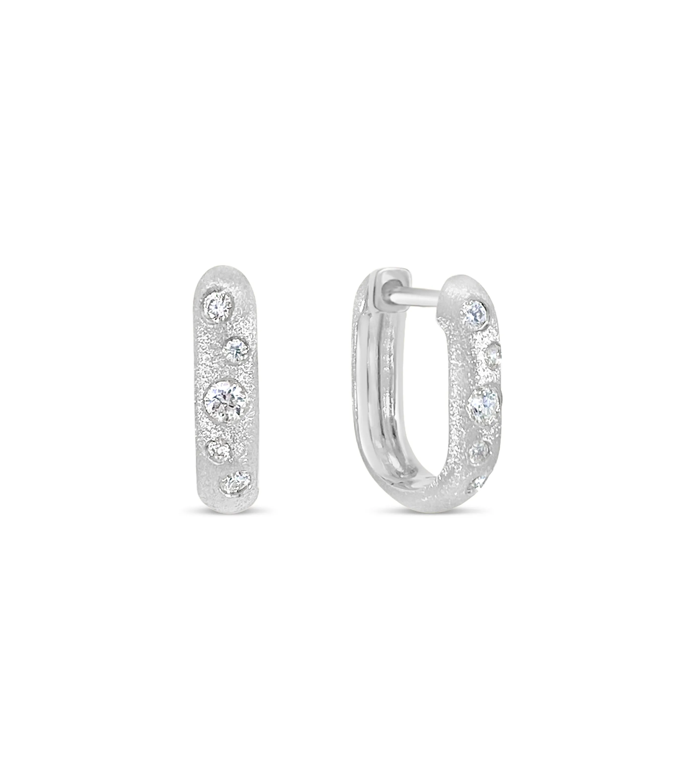 Diamond Scatter Huggie Earring