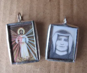Divine Mercy and St Faustina Double Sided Medal