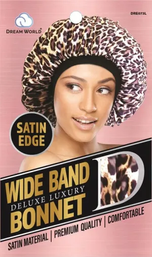 Dream World - Bonnet en Satin Bande XL Léopard- DRE073L