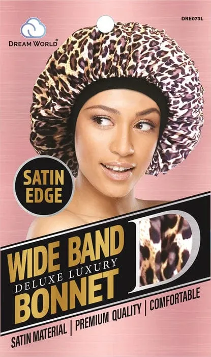 Dream World - Bonnet en Satin Bande XL Léopard- DRE073L