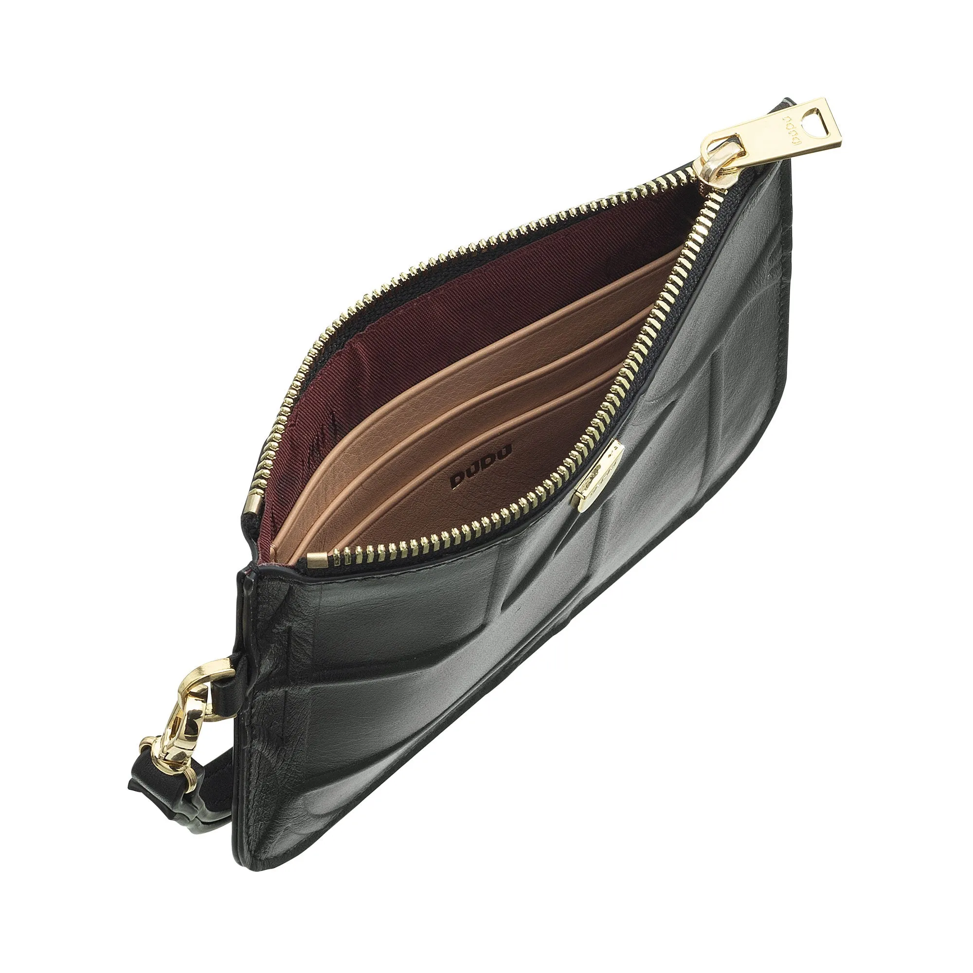 Dudu Pochette Women's Playing Leather Plendor, Bag's hand clutch bag - Elegant, Compact and Practice for Cards, Coins and Small Objects