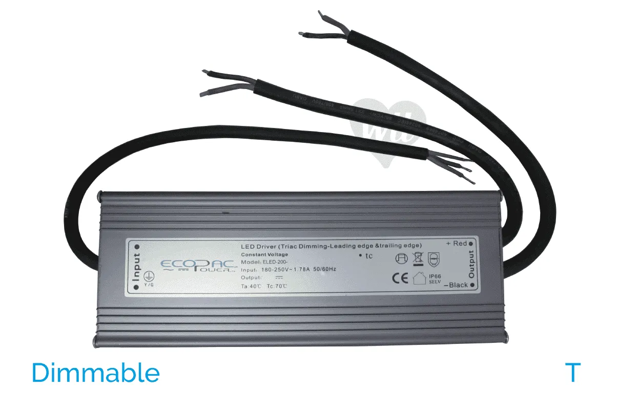 ELED-200-12T | 200w | 12v | 16A | Ecopac Triac PSU