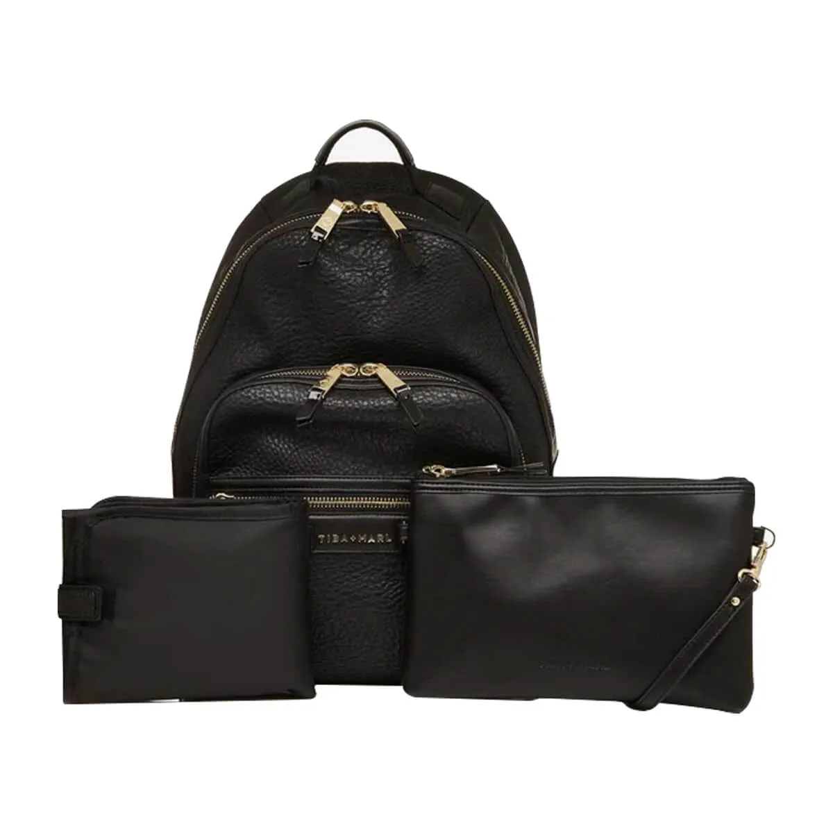 Elwood Twin Changing Backpack Veganes Leder aus recyceltem Polyurethan