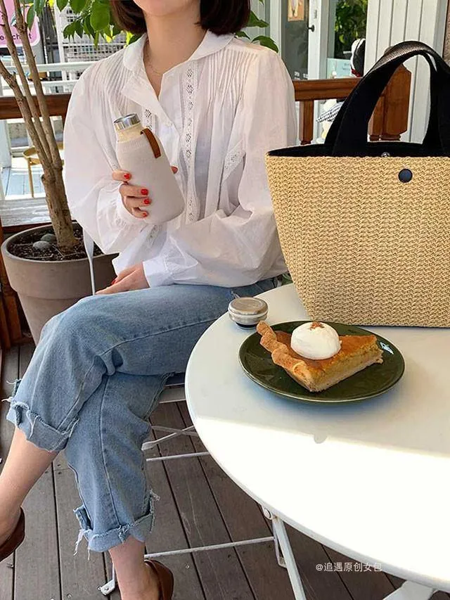 Evelyn Straw Tote