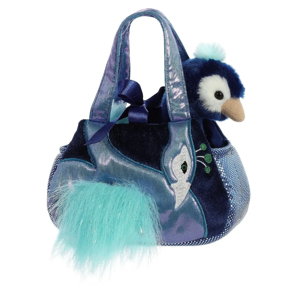 Fancy Pal Peacock in Blue Bag