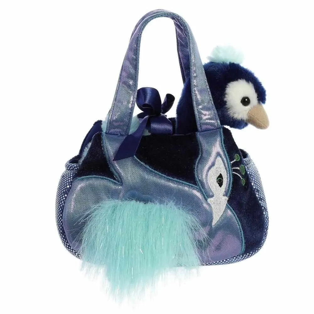 Fancy Pal Peacock in Blue Bag