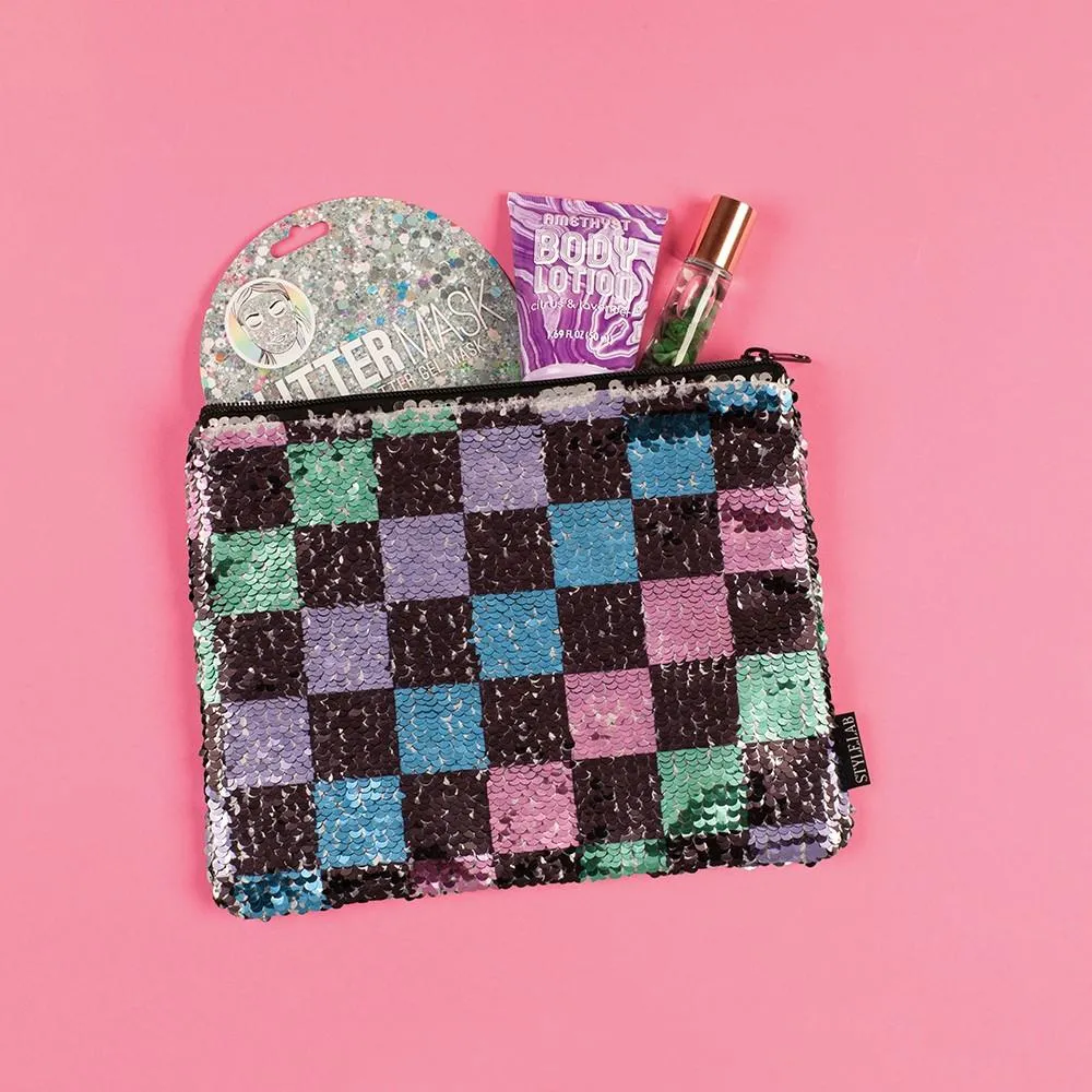 Fashion Angels Checkerboard Sequin Pouch