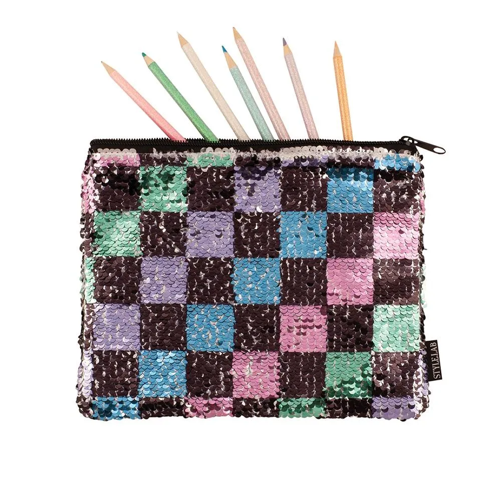 Fashion Angels Checkerboard Sequin Pouch