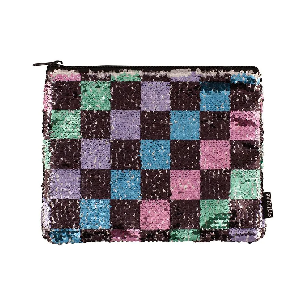 Fashion Angels Checkerboard Sequin Pouch