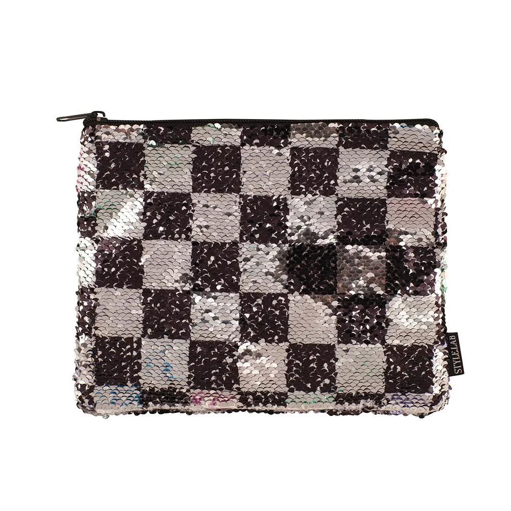 Fashion Angels Checkerboard Sequin Pouch