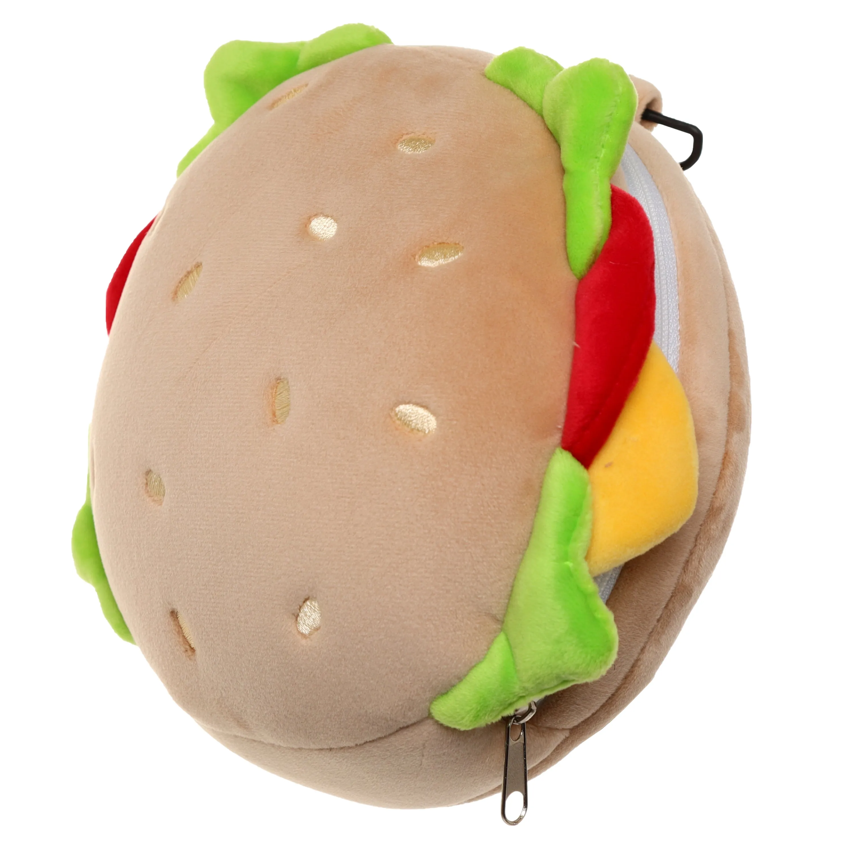 Fast Food Burger Relaxeazzz Plush Round Travel Pillow & Eye Mask Set