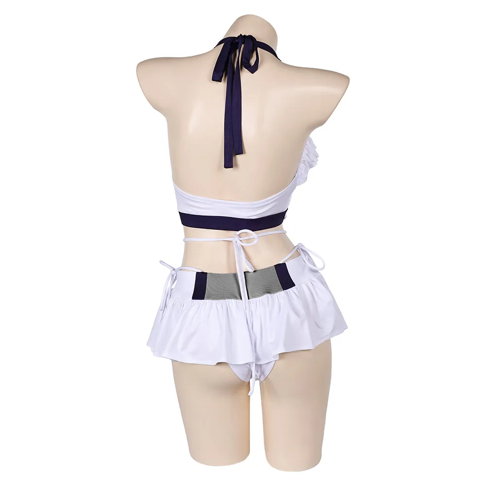 Final Fantasy VII Tifa Lockhart Original White Swimwear Cosplay Costume Outfits Halloween Carnival Suit