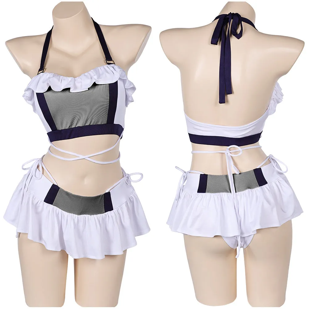 Final Fantasy VII Tifa Lockhart Original White Swimwear Cosplay Costume Outfits Halloween Carnival Suit