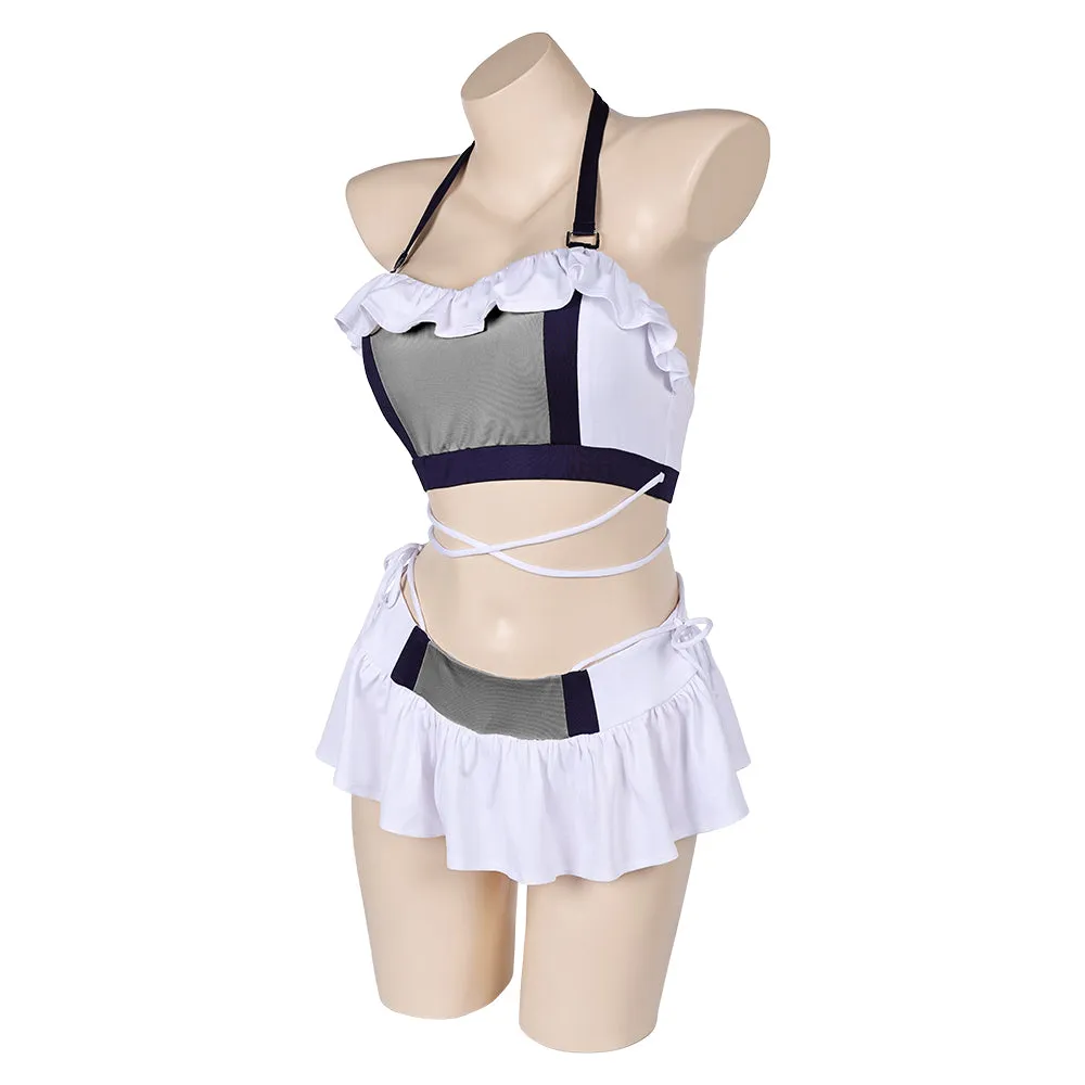Final Fantasy VII Tifa Lockhart Original White Swimwear Cosplay Costume Outfits Halloween Carnival Suit