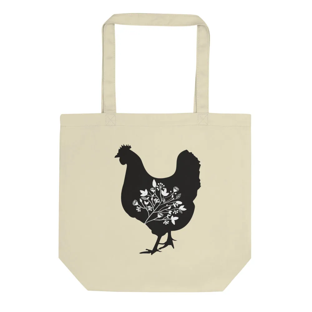 Floral Hen Eco Tote Bag