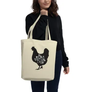 Floral Hen Eco Tote Bag
