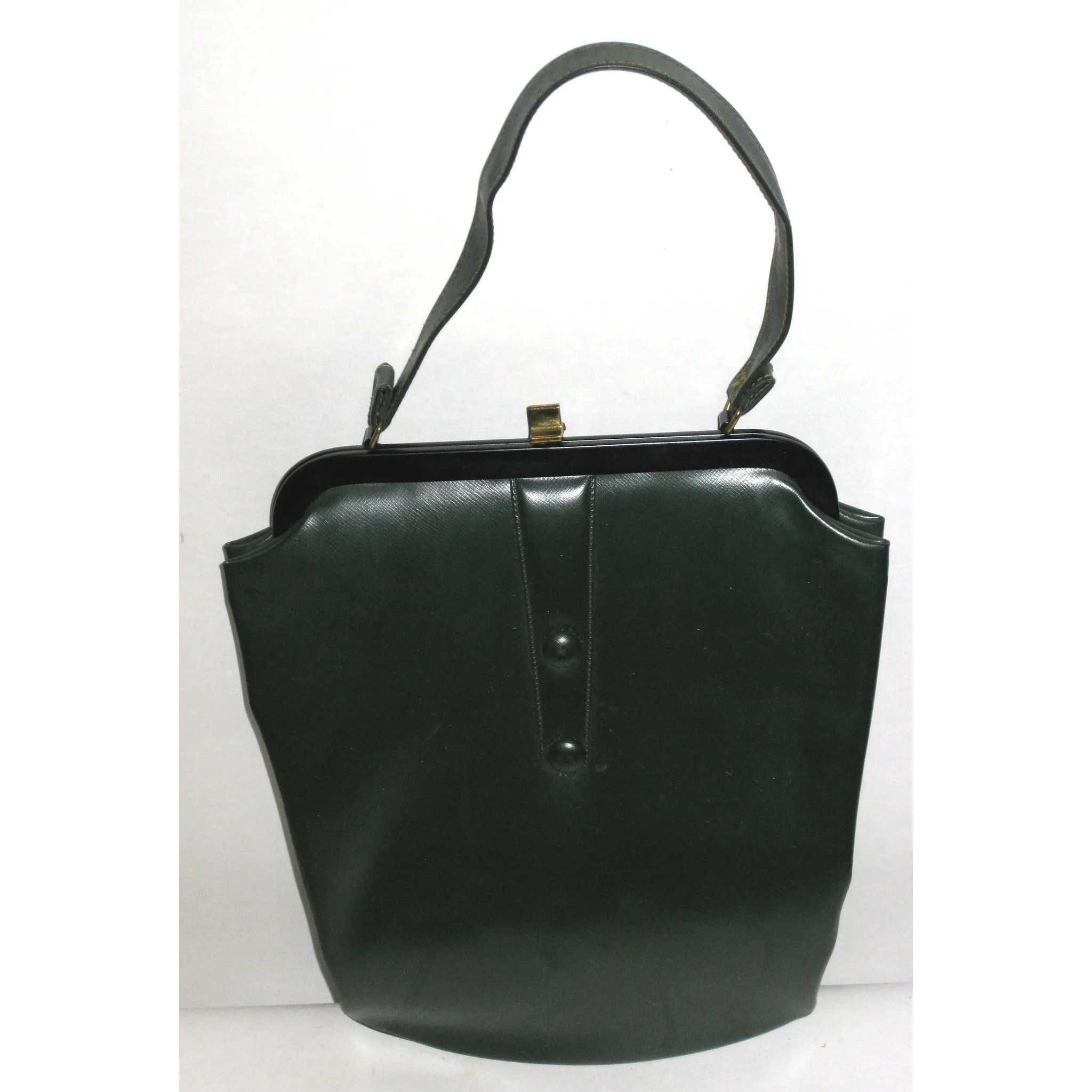 Forest Green Vinyl Handbag