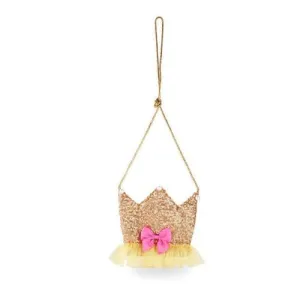 Forever Sparkle Crown Shoulder Bag - Gold