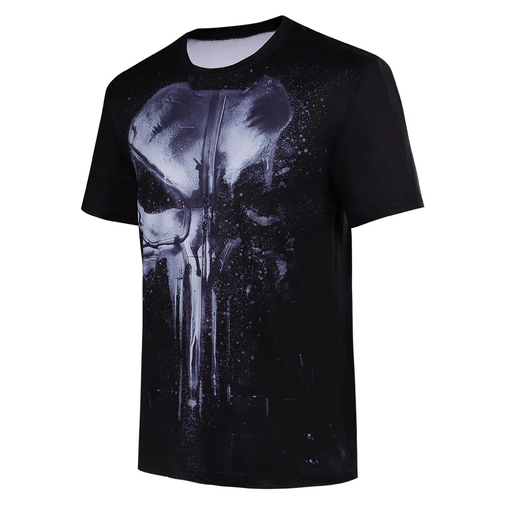 Frank Castle Punisher Daredevil Cosplay Costume T-shirt Outfits Halloween Carnival Party Suit
