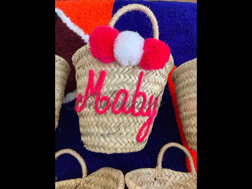 FREE TASSEL Personalized Wicker Straw Beach Bag - Custom Tote for Summer Fun