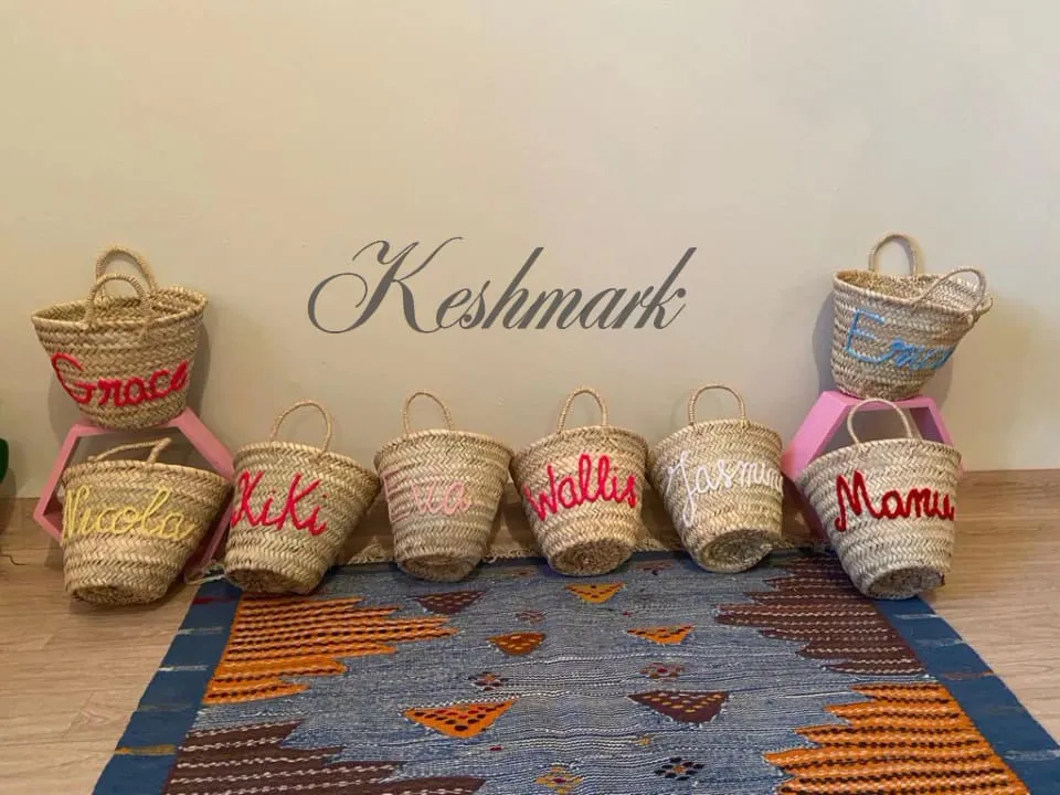 FREE TASSEL Personalized Wicker Straw Beach Bag - Custom Tote for Summer Fun