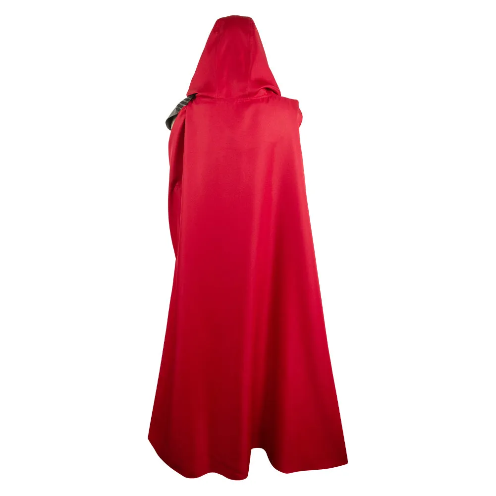 Furiosa: A Mad Max Saga Furiosa Brown Suit With Red Cape Cosplay Costume Outfits Halloween Carnival Suit