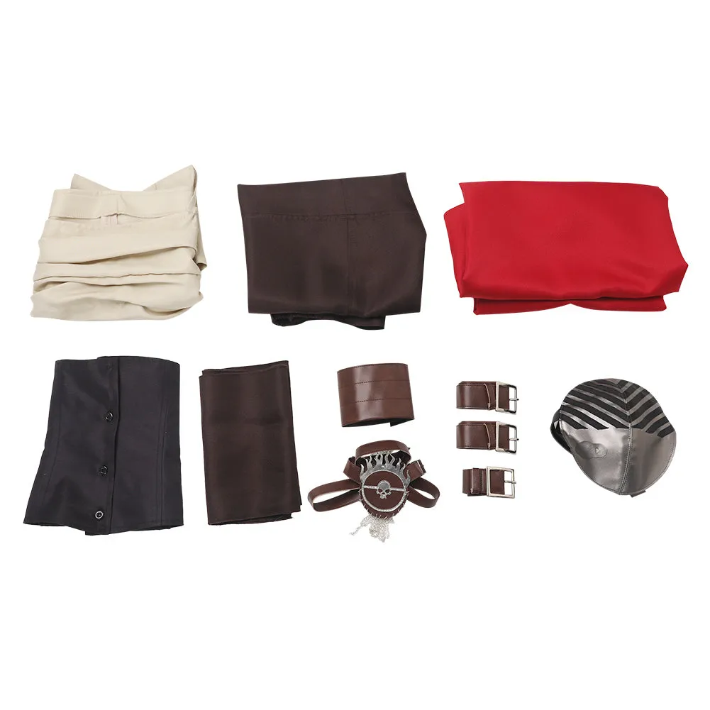 Furiosa: A Mad Max Saga Furiosa Brown Suit With Red Cape Cosplay Costume Outfits Halloween Carnival Suit