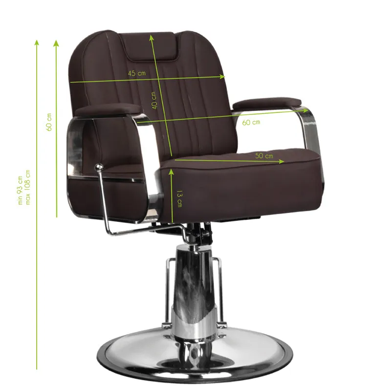 Gabbiano Stern Stylish Barber Chair Brown