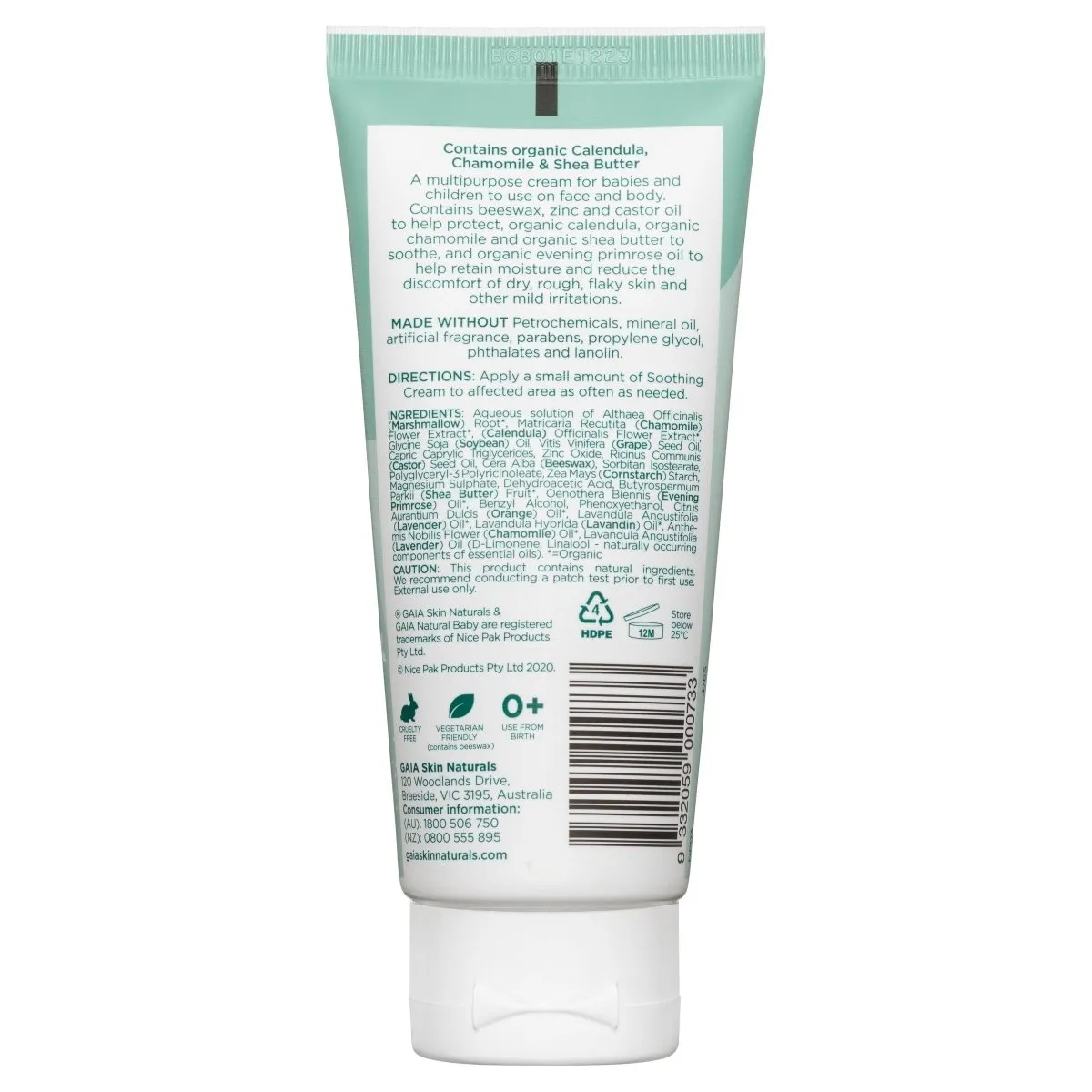 Gaia Natural Baby Soothing Cream 100mL