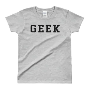 Geek T Shirt Grey Geek T Shirt One Word Geek T Shirt for Women