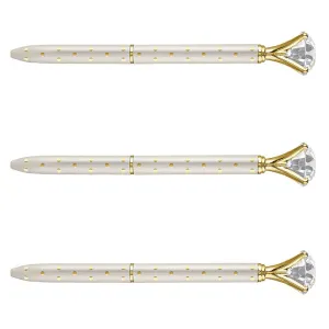 Gem Pens || Ivory/Metallic Dot