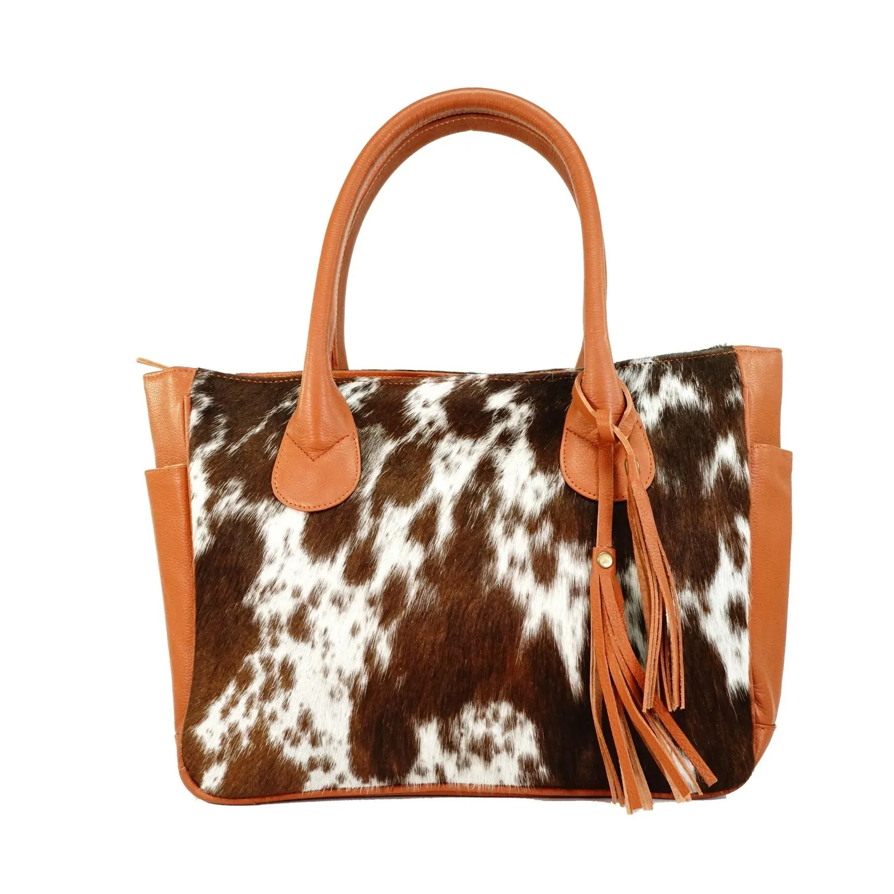 Genius leather hair on cowhide women's Tote bag