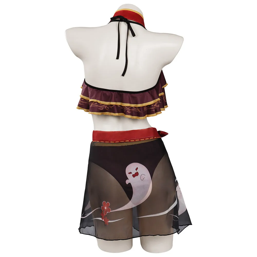 Genshin Impact HUTAO Cosplay Costume Swimsuit Outfits Halloween Carnival Suit