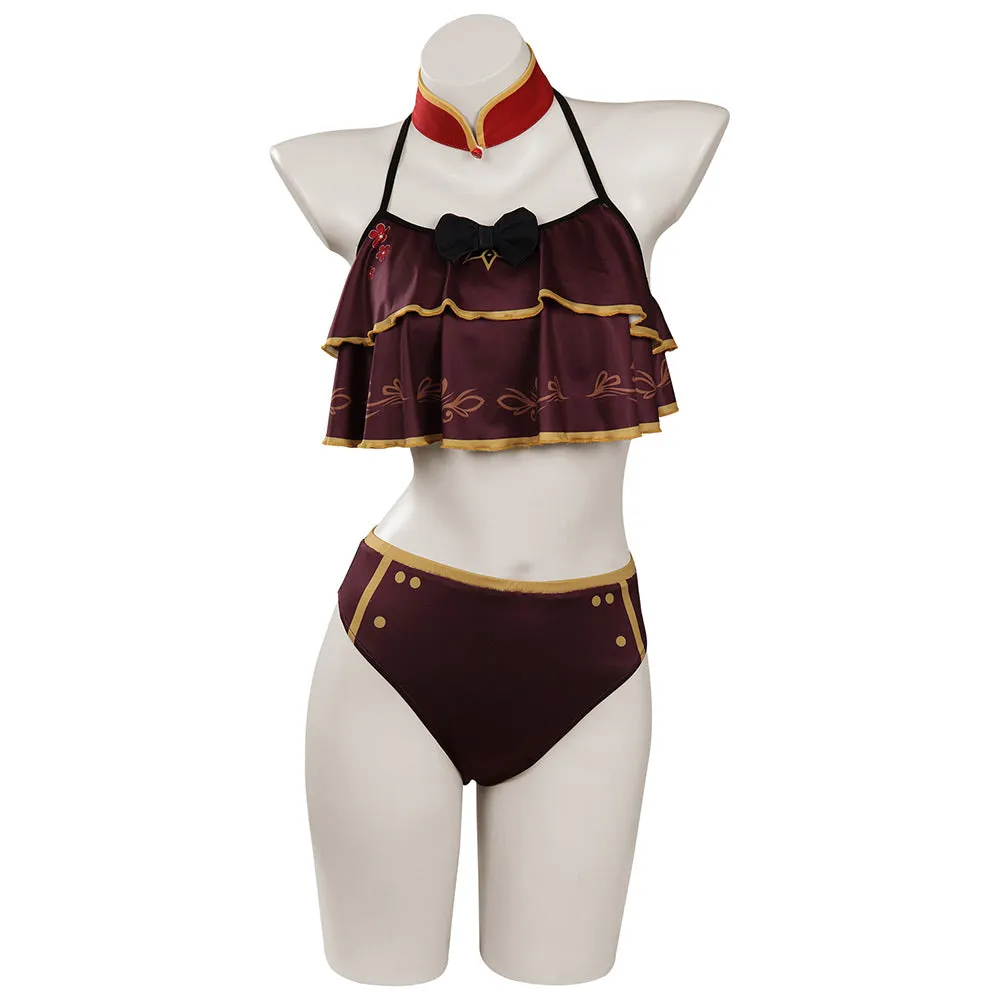 Genshin Impact HUTAO Cosplay Costume Swimsuit Outfits Halloween Carnival Suit