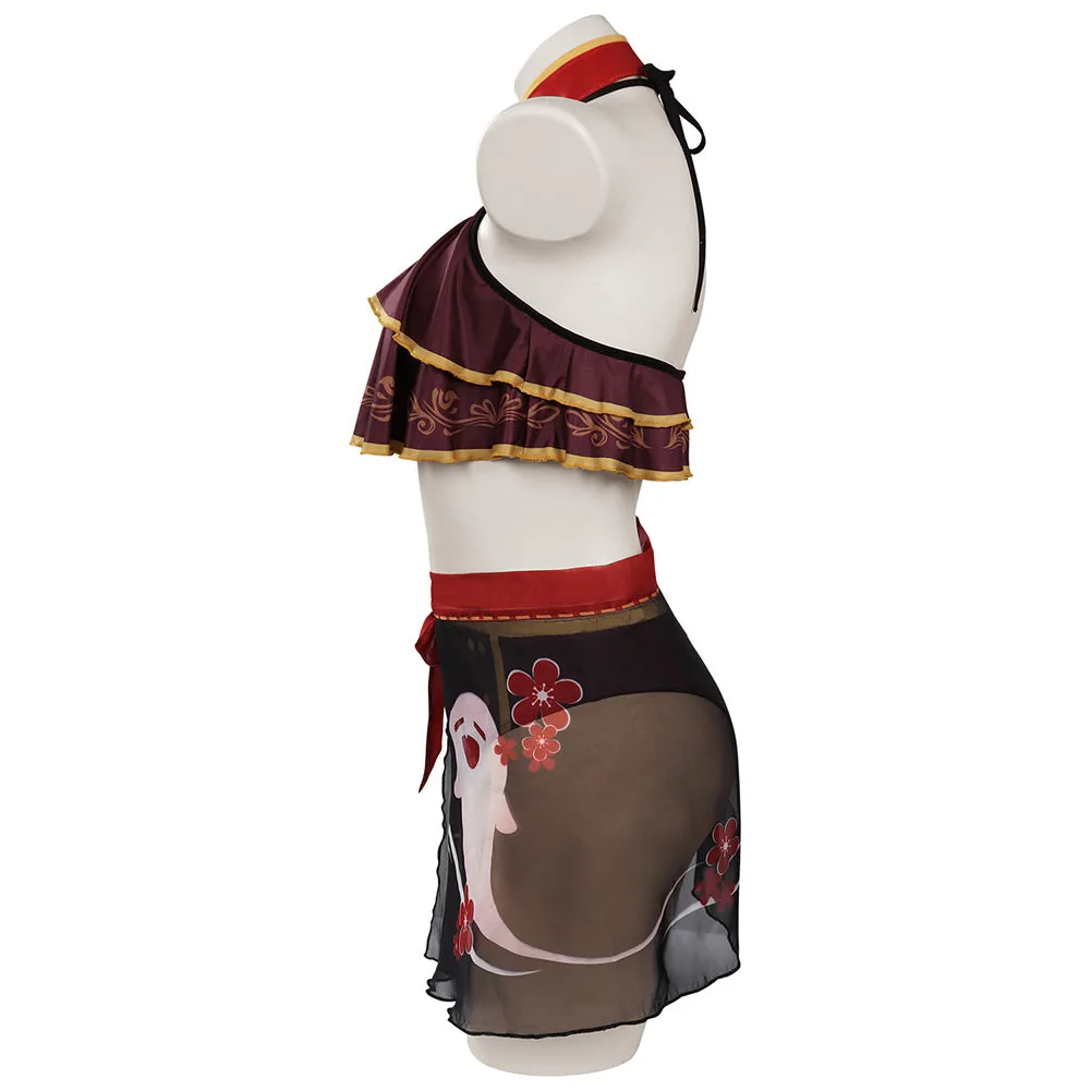 Genshin Impact HUTAO Cosplay Costume Swimsuit Outfits Halloween Carnival Suit