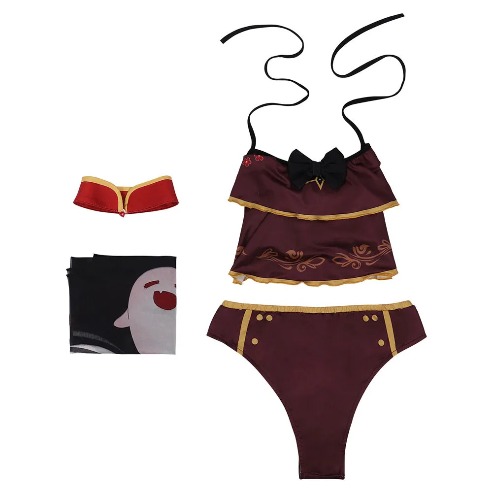 Genshin Impact HUTAO Cosplay Costume Swimsuit Outfits Halloween Carnival Suit