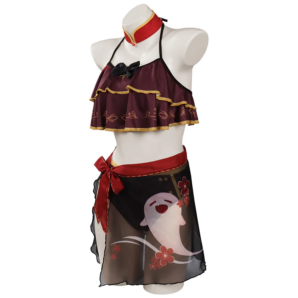 Genshin Impact HUTAO Cosplay Costume Swimsuit Outfits Halloween Carnival Suit