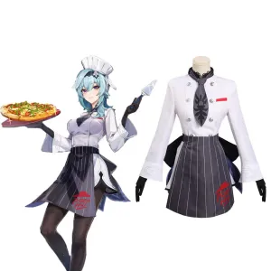 Genshin Impact X Pizzahut - Eula Cosplay Costume Outfits Halloween Carnival Suit